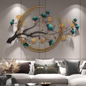 Large Iron Wall Art Sculpture for Home Decor, Abstract Design, Durable Metal Wall Hanging, 110x68cm