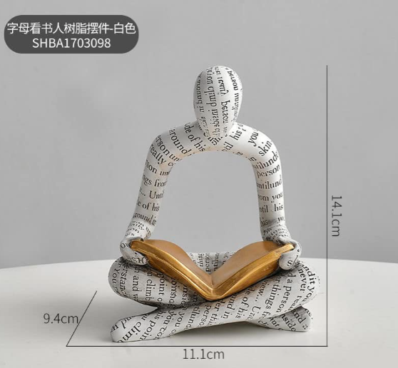 Reading Decor Statue – Modern Abstract Sculpture