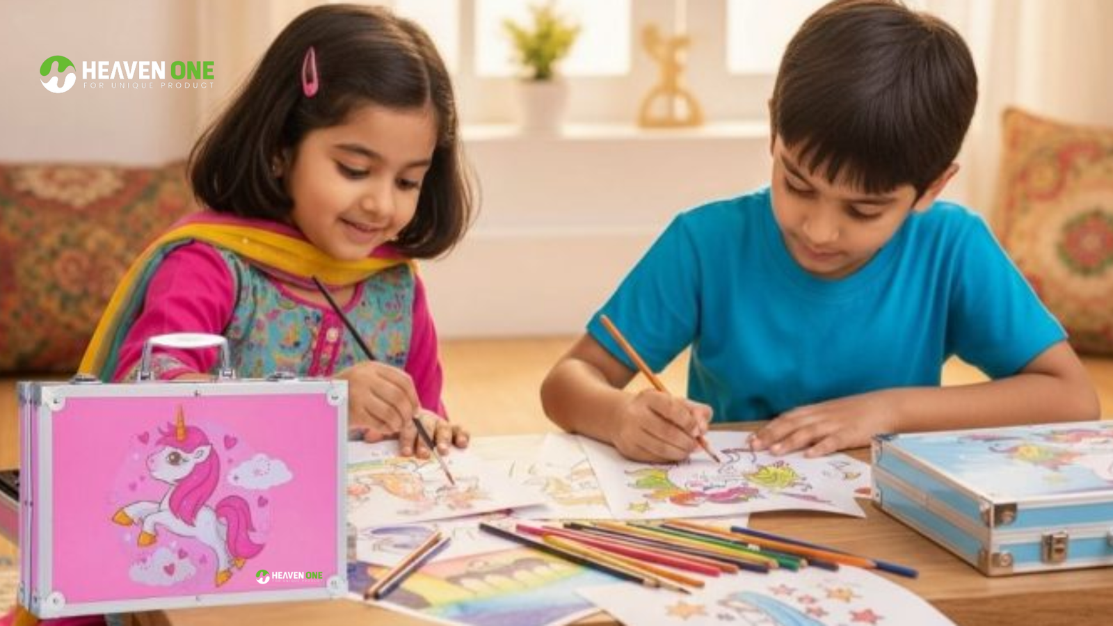 145 pieces of aluminum box Unicorn painting set - Image 3